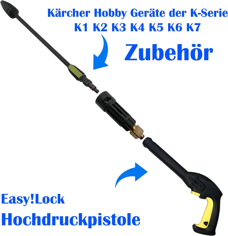 Bajonett Adapter zur Verwendung von Kärcher Hobby K-Serien Zubehör an Geräten mit Easy!Lock Anschlus