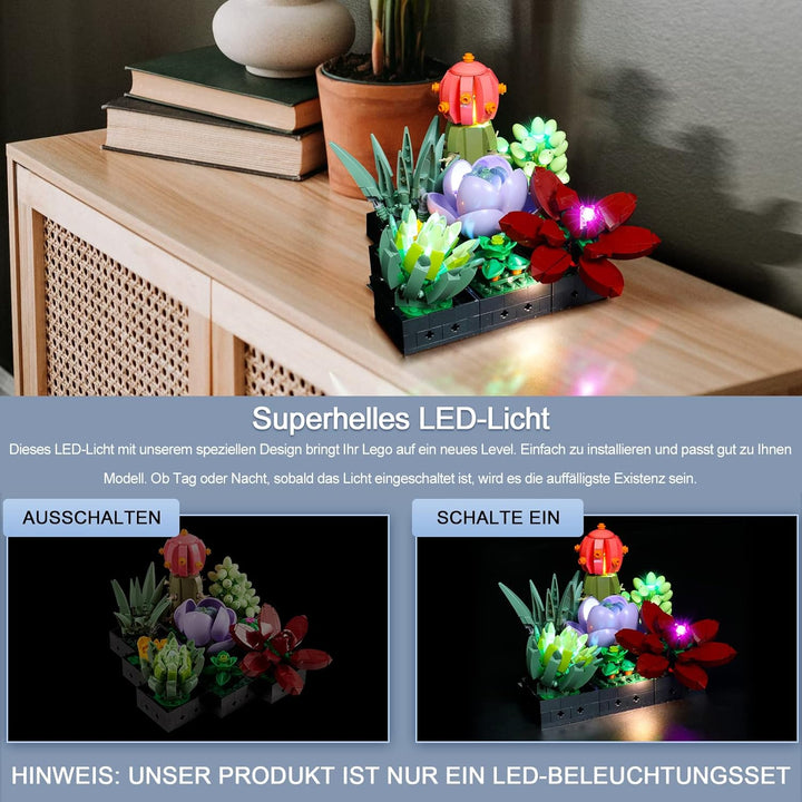 Led Licht Set für 10309 Icons Sukkulenten (Nur Lichter-Set,kein Lego-Modell) Dekorations Beleuchtung