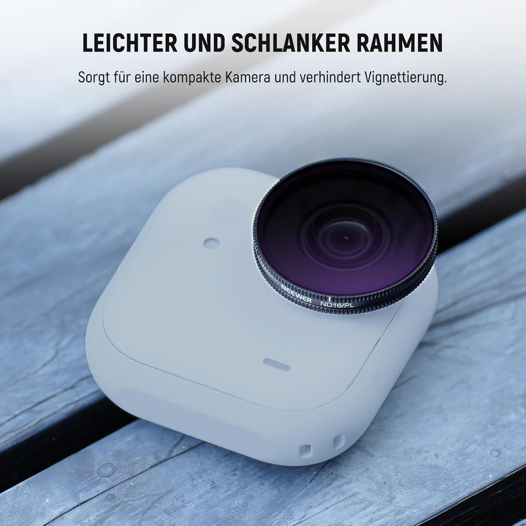 NEEWER Polarized ND Filter Set Kompatibel mit Insta360 GO Ultra (ND8/CPL ND16/CPL ND32/CPL ND64/CPL)