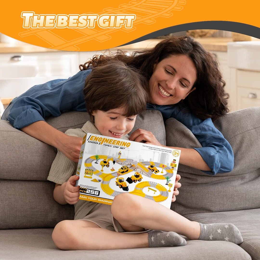 Adeokay Kinderspielzeug ab 2 3 4 5 6 Jahre, Rennbahn Kinder Geschenk 2-6 Jahre Junge Autorennbahn ab