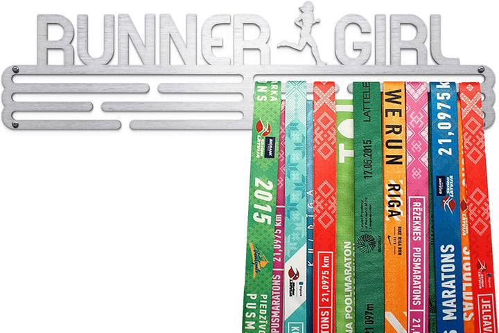United Medals Laufmedaillenaufhänger RUNNER GIRL - Edelstahlhalter 430.0 Millimeter, 430.0 Millimete