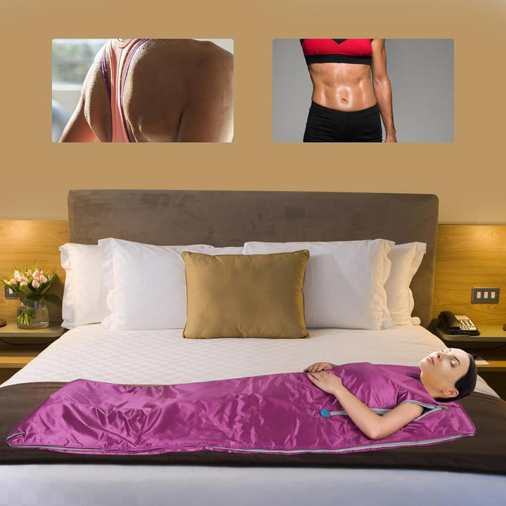 Ferninfrarot Saunadecke 35-80℃ Infrared Sauna Blanket Tragbare Sauna Decke mit Fernbedienung Infraro