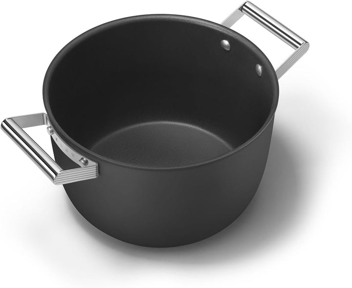 SMEG, Antihaft-Bräter CKFC2611BLM, Durchmesser 26 cm, Seitengriffe aus Edelstahl, für alle Herdarten