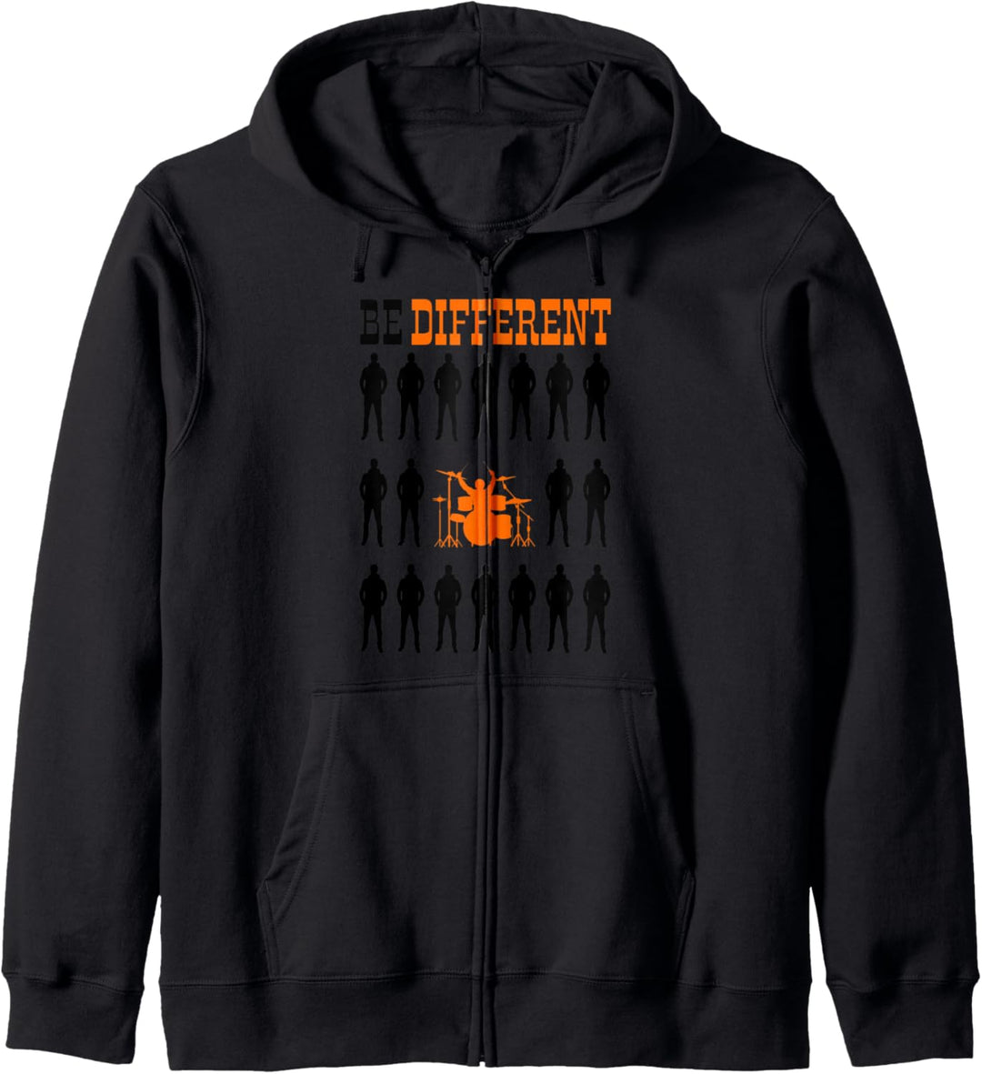BE DIFFERENT Drummer Schlagzeug Schlagzeuger Kapuzenjacke