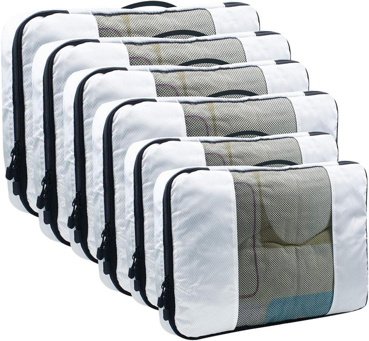 Kleidertaschen Set, Netspower Packing Cubes als Gepäck Organizer, 6 Stück wasserdichte Kofferorganiz