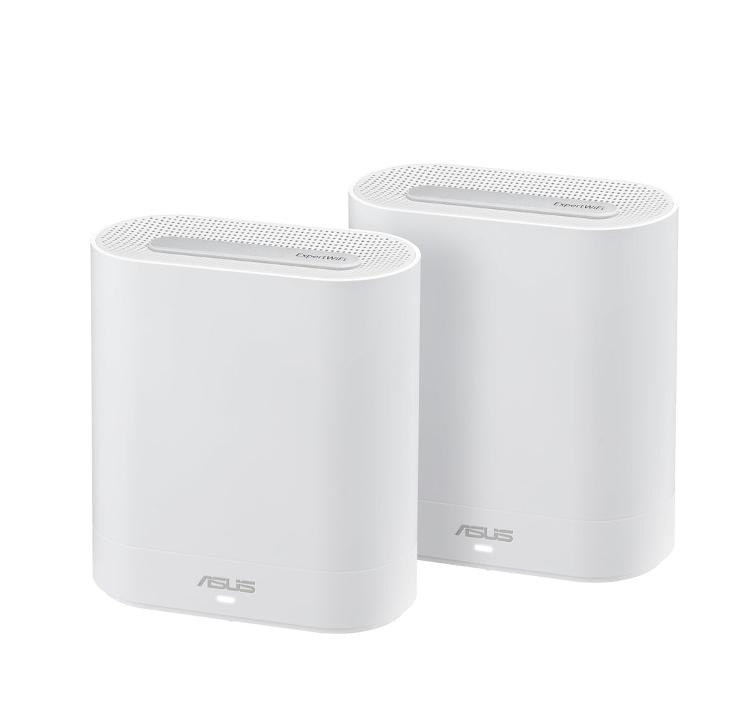 ASUS ExpertWiFi EBM68 2er Set Tri-Band WiFi 6 Mesh WiFi System (bis zu 5 SSIDs, benutzerdefiniertes
