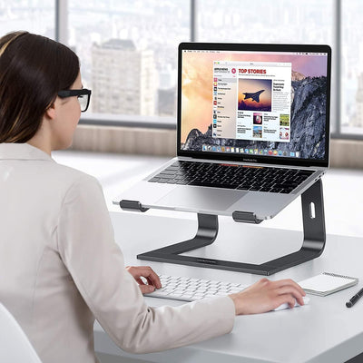 OMOTON Aluminium Laptop Ständer, Notebook Ständer mit Belüftung, Universal PC Riser Ergonomisch Lapt