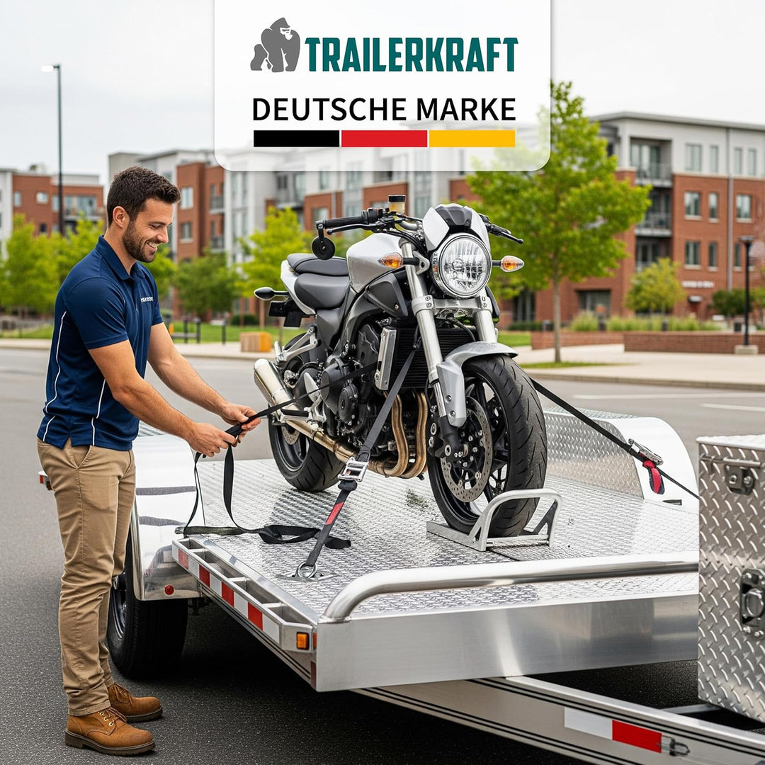 TRAILERKRAFT® Anhänger Zurrösen mit Gegenplatten inkl. Schrauben [6er Set] Robuste Zurrmulden | Zugk