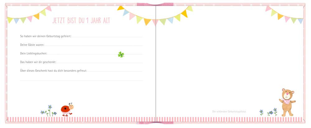 Eintragalbum - BabyGlück - Mein Enkelkind (rosa) (Alben &amp; Geschenke fürs Baby), Gebundenes Buch