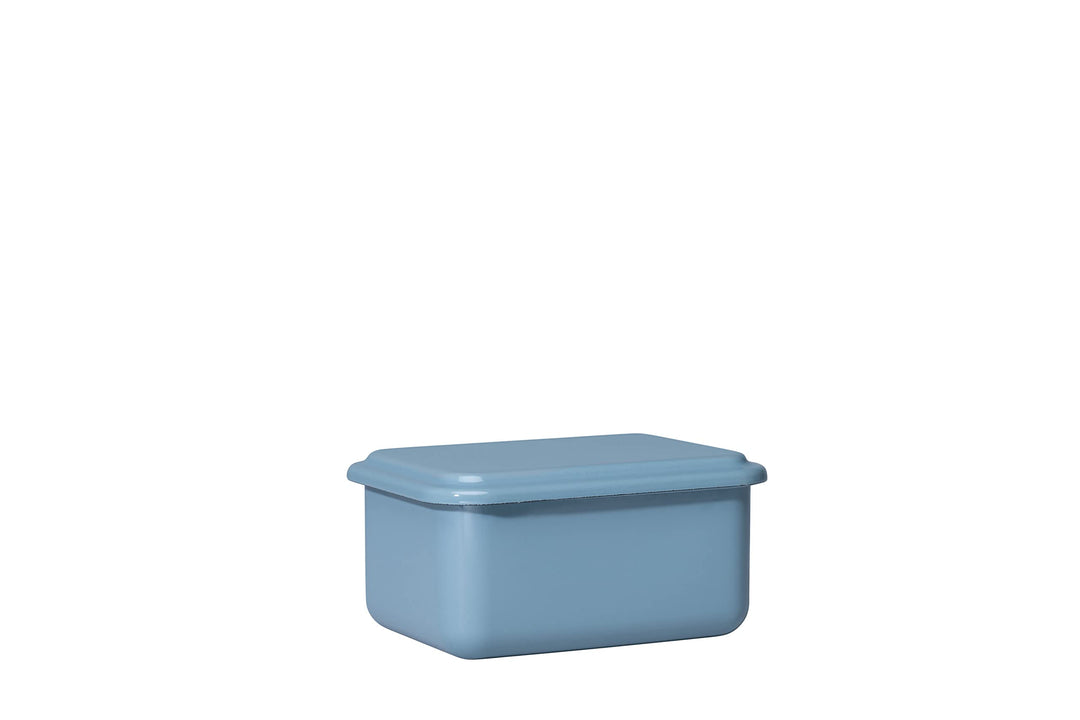 Riess, 0412-125, Vorratsbehälter mit Deckel, 15x11x7cm, Emaille, Design SERVE + STORE, HEIDELBEERBLA