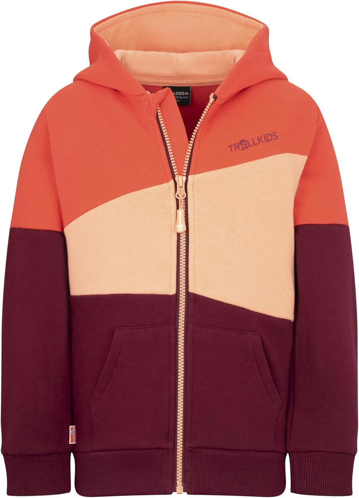 Trollkids Kids Alesund Sweater 128 Redwood/Dahlia, 128 Redwood/Dahlia