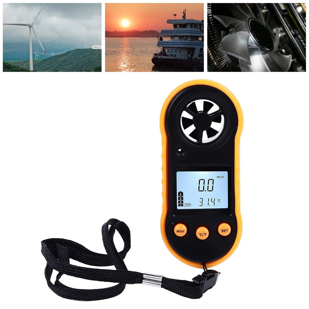Windgeschwindigkeitsmesser, 1000 Taschen-Windmesser, Digitaler Anemometer, Hand-LCD-Hintergrundbeleu