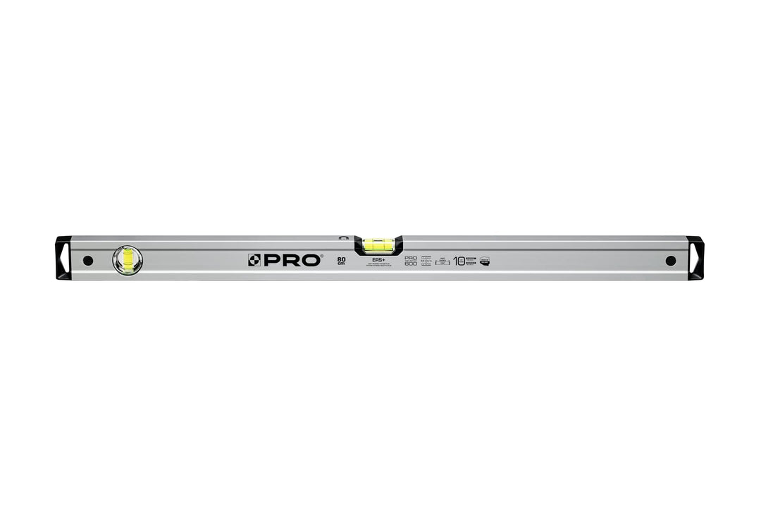 PRO600 Wasserwaage mit magneten 80cm Eloxiert - Die Härte 9 auf der Mohs Skala - Ergonomischen Profi