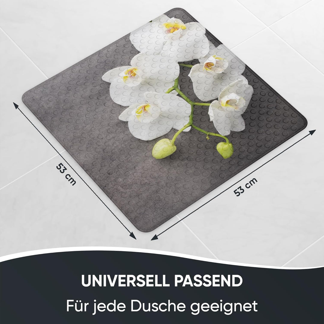 Sanilo Badematte 53 x 53 cm, rutschfeste Duschmatte für Dusche und Badewanne, Antirutschmatte maschi