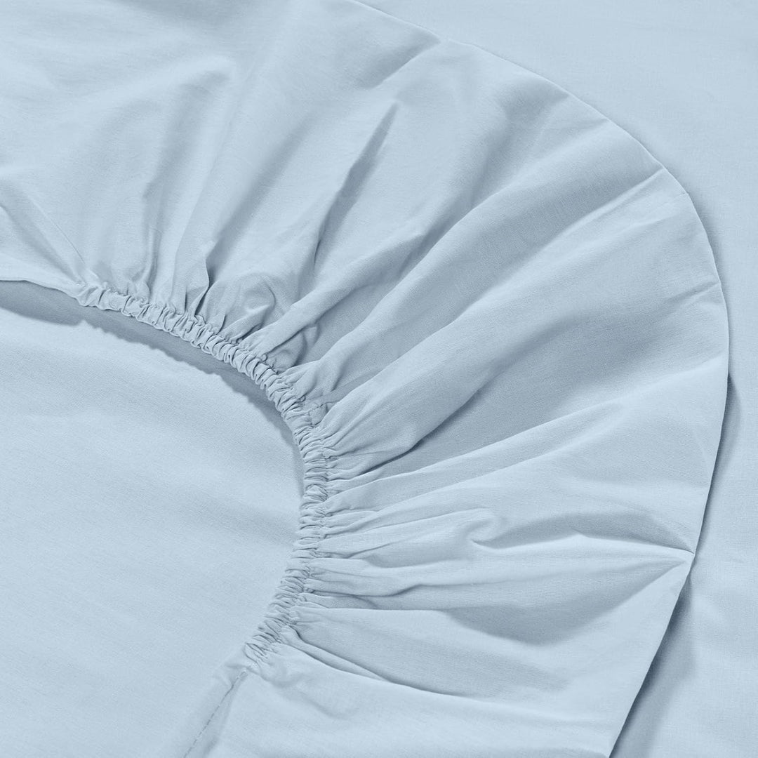 Caleffi - Bettwäsche-Set aus Baumwolle, einfarbig, für Einzelbett, Hellblau