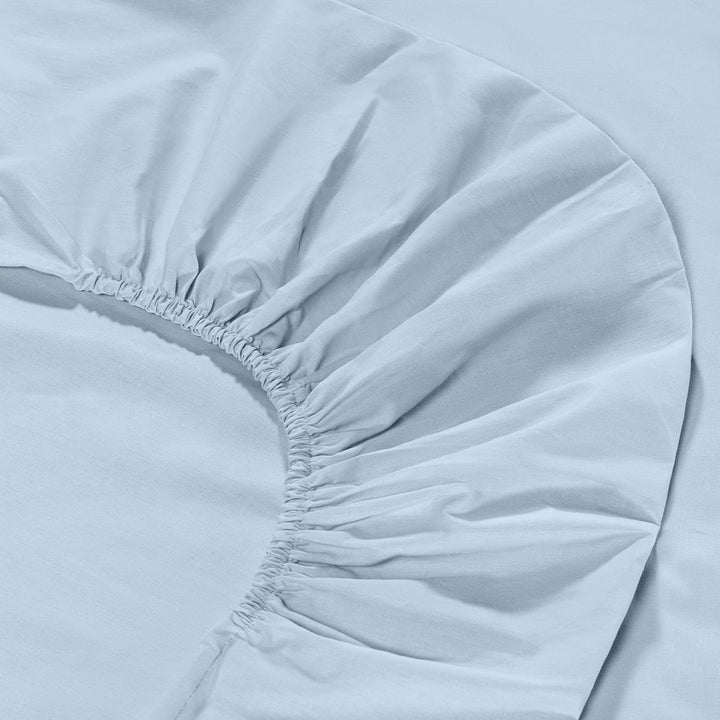 Caleffi - Bettwäsche-Set aus Baumwolle, einfarbig, für Einzelbett, Hellblau