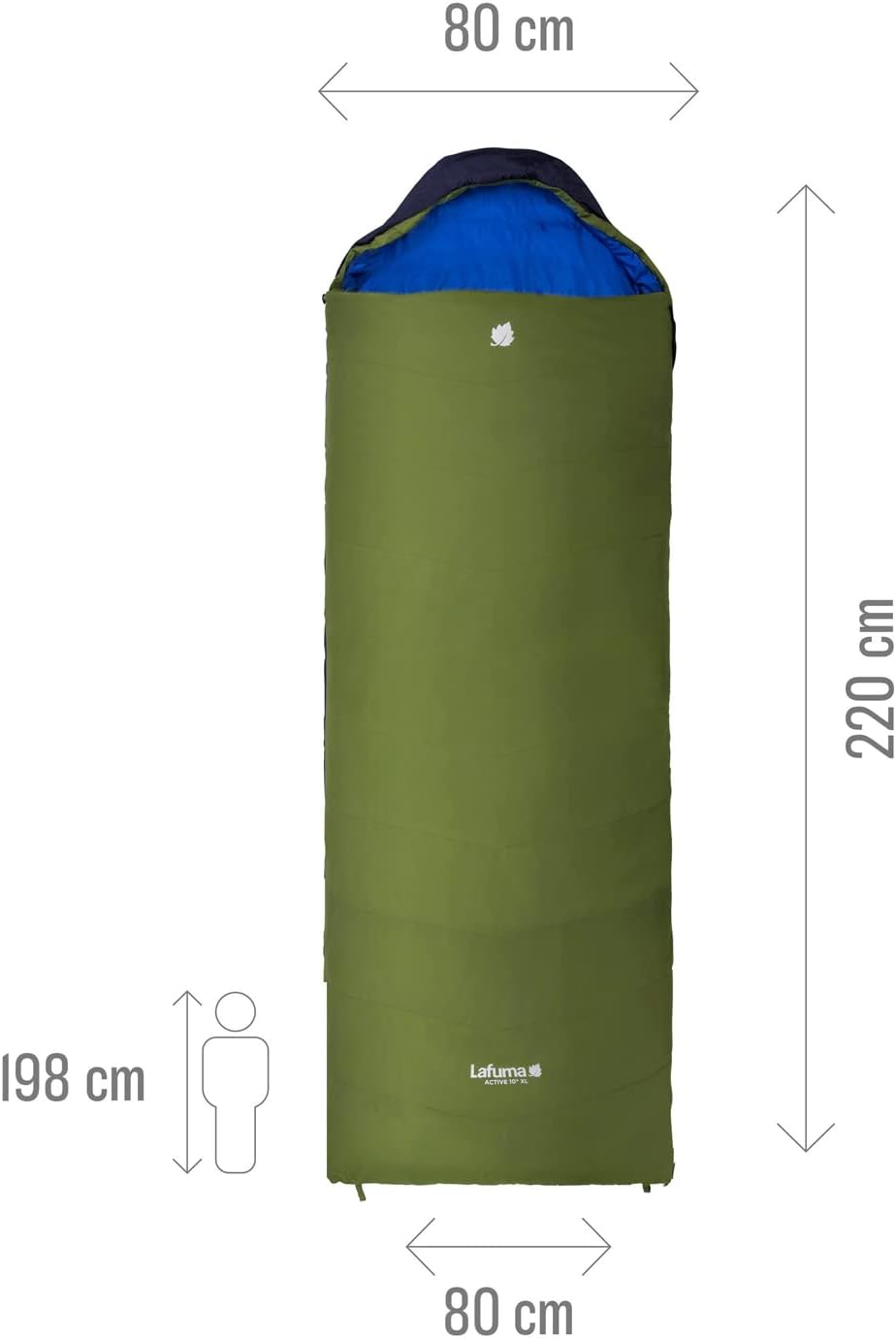 Lafuma Unisex Schlafsack Active 10 Grün G, Grün G