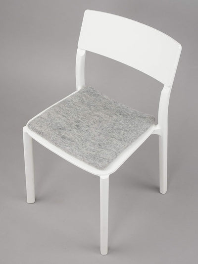 myfelt Flache Filz Sitzauflage, Filz Stuhlauflage - Carl - quadratisch, 36x36 cm, Beige Grau Meliert