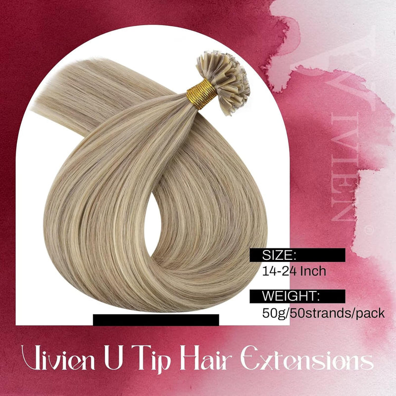 Vivien Bondings Extensions Echthaar Blond Extensions Bonding Echthaar Ashblond Highlighted Blond Ker