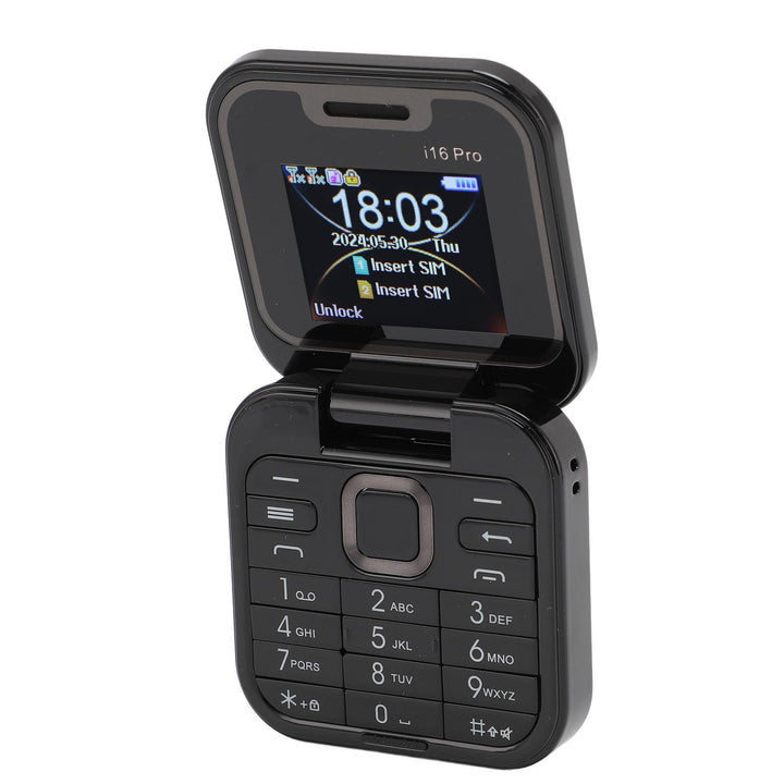 ASHATA Flip-Handy, 2G Faltbares Handy, Winziges Telefon, Unterstützt FM-Radio, Magic Voice, Blacklis