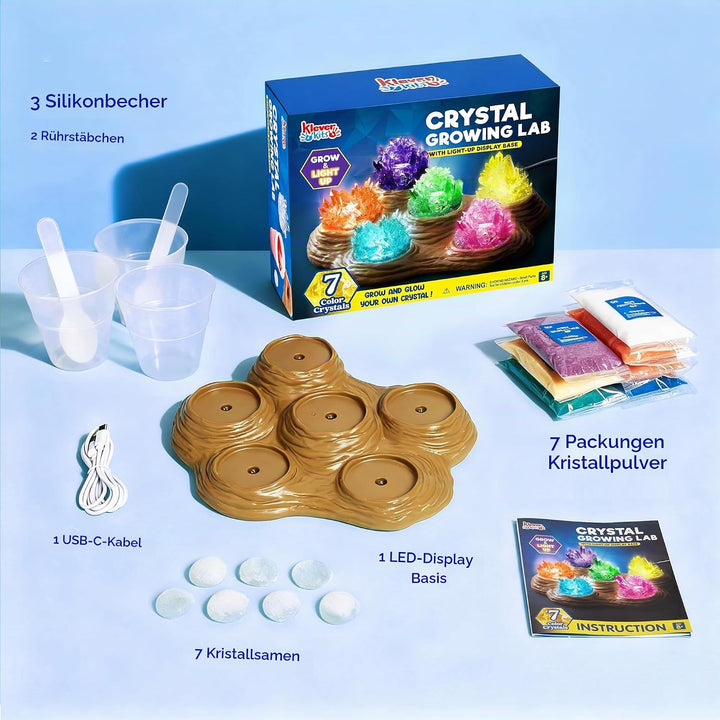Kristalle züchten - Kristallzucht Set, Lass faszinierende Kristalle wachsen, und Edelsteine sammeln,