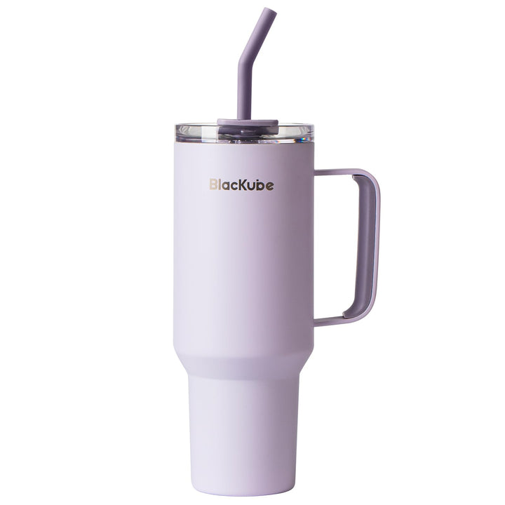 Blackube 1200ml Trinkbecher mit deckel und strohhalm, Becher mit deckel und strohhalm, Auslaufsicher