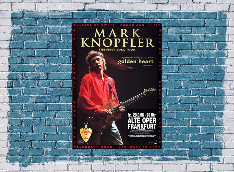 Mark Knopfler - Golden Heart, Frankfurt 1996 » Konzertplakat/Premium Poster | Live Konzert Veranstal