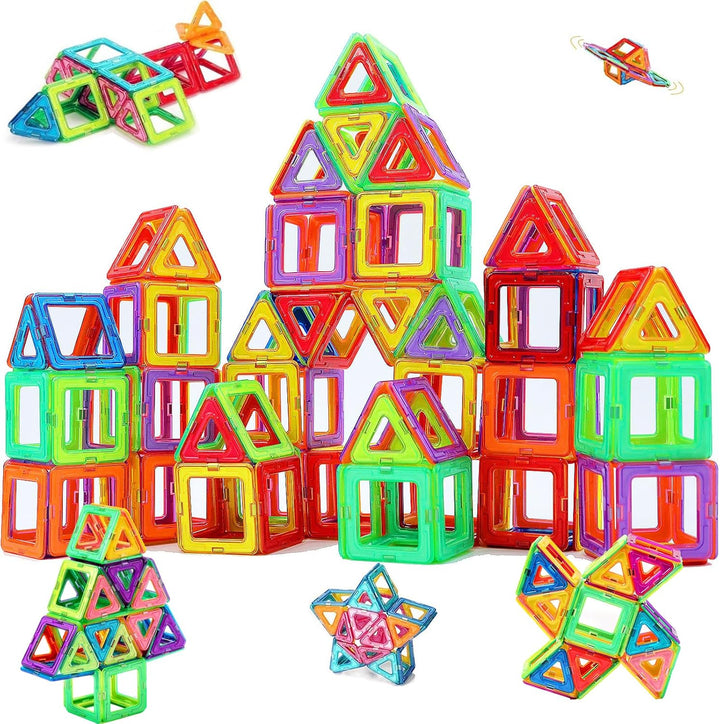 morkka 76 Teile Magnetische Bausteine, Magnete Spielzeug Kinder Magnetbausteine Magnetspiel für Spie