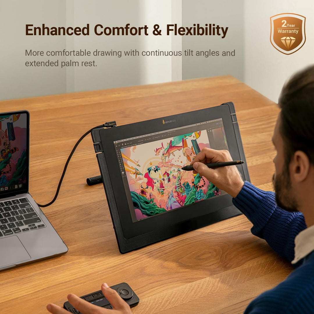 XENCELABS Desktop Easel für Pen Display 16 Bundle and Pen Display 16 Essentials, Verstellbarer Ständ