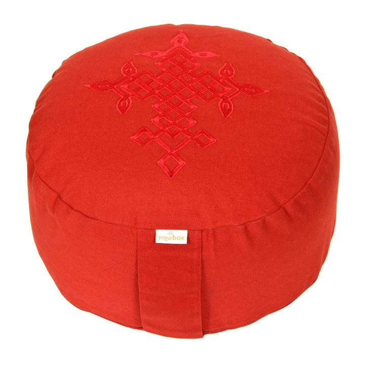 Yogabox Meditationskissen Glückssitz® keltischer Baum des Lebens Bordeaux / Stick: Bordeaux, Bordeau