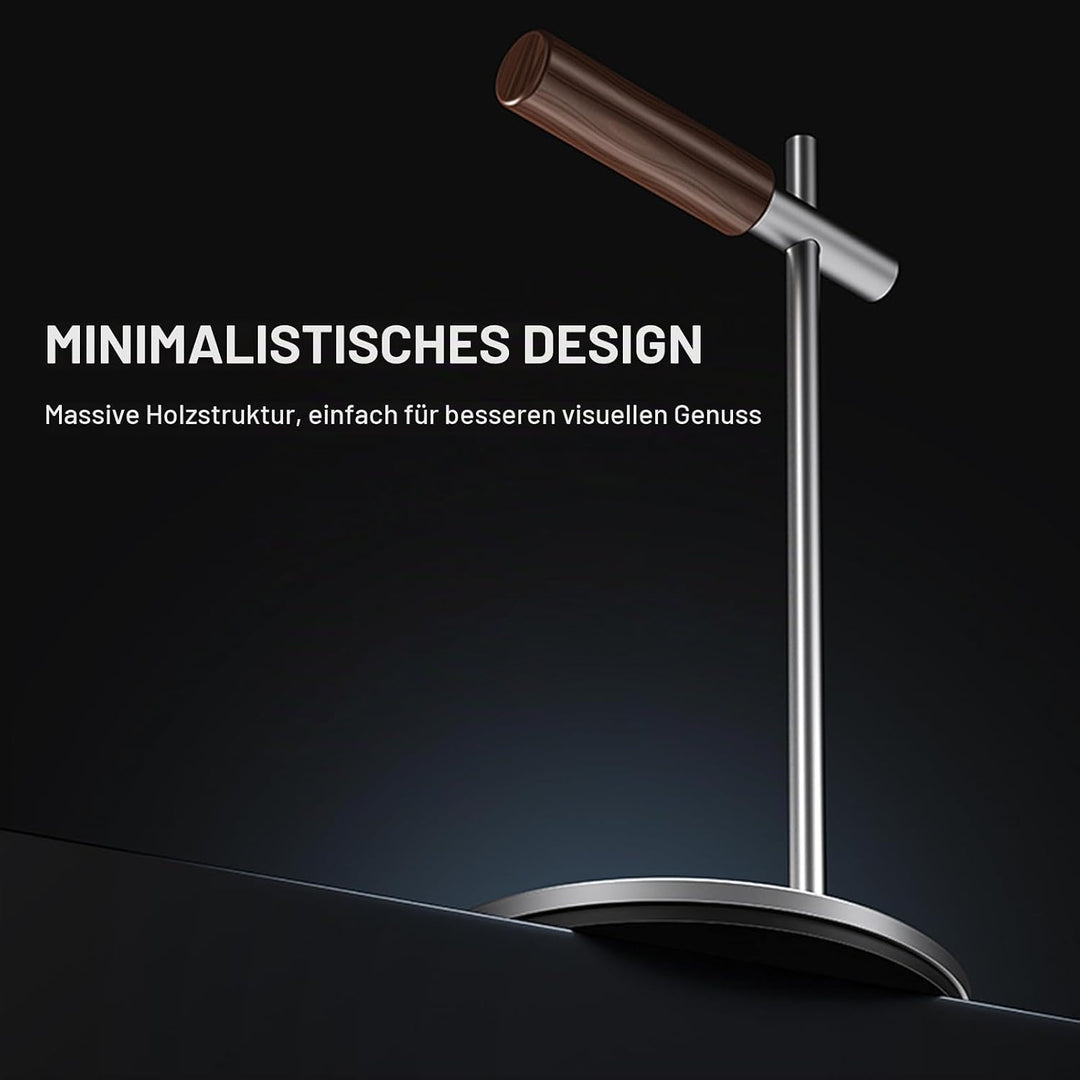 Kopfhörerständer aus Eichenholz, Headset Ständer für Schreibtisch, Universal Halterung Halter für Ai