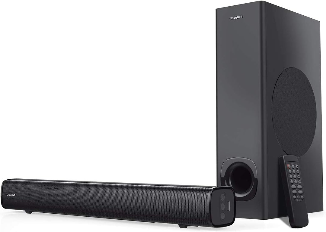CREATIVE Stage 2.1 Kanal Soundbar mit Subwoofer für TV, Computer und Ultrawidebildschirme, Bluetooth
