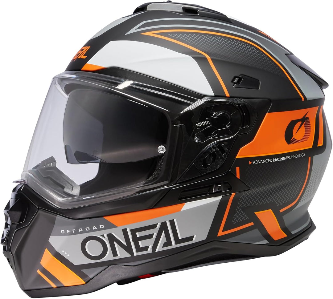 O'NEAL D-SRS Helm SOLID Schwarz S Schwarz/Grau/Orange, S Schwarz/Grau/Orange