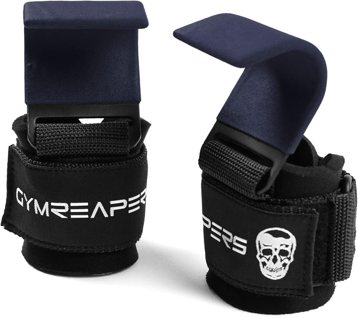 Gymreapers Weight Lifting Hooks (Pair), Heavy Duty Power Wrist Straps Hand Grip Support For Deadlift