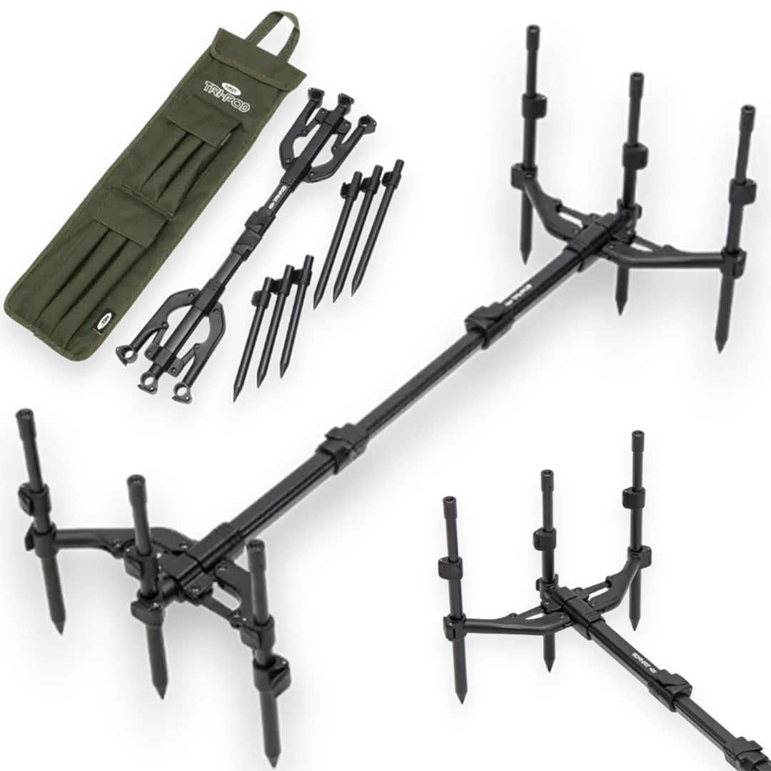 NGT 3 Rod Pod Karpfenangeln, voll verstellbar, Tri-POD mit Tragetasche