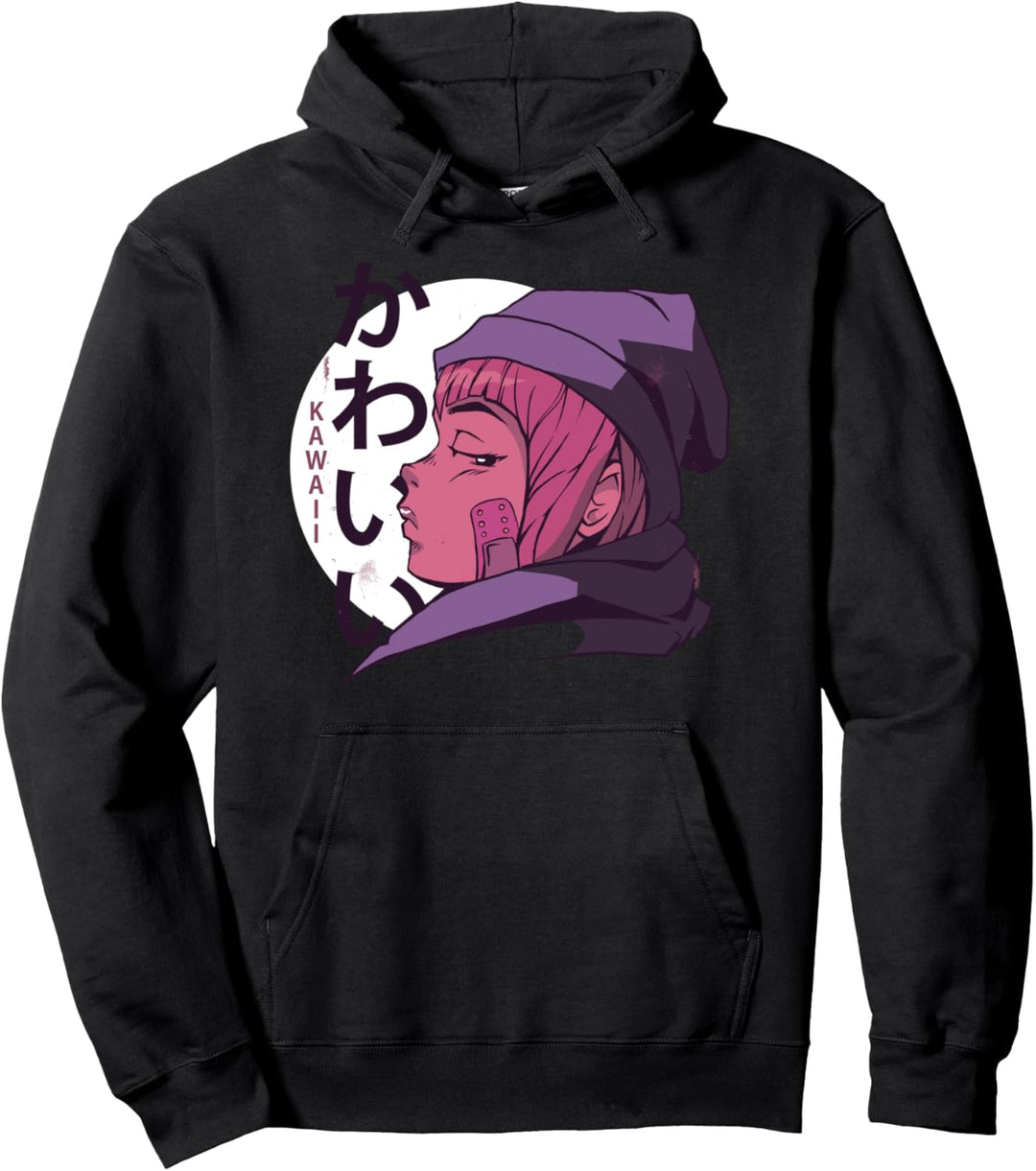 Cool Kawaii Girl - Japanese Kawaii Otaku Manga Girl Pullover Hoodie