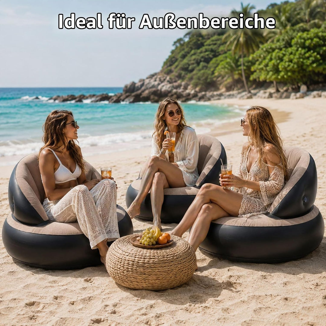 Aufblasbares Sofa in Muschelform, Aufblasbarer Stuhl Leicht zu Reinigen, Verhindert Luftlecks, Beflo
