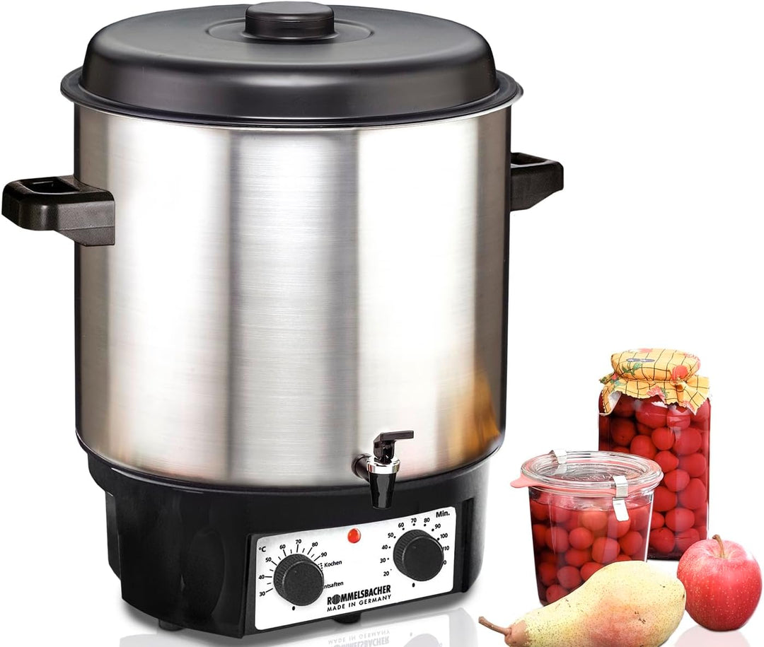 ROMMELSBACHER Glühwein-/Einkochvollautomat KA 2004/E - 27 Liter/für 14 Gläser à 1 Liter, stufenlos r