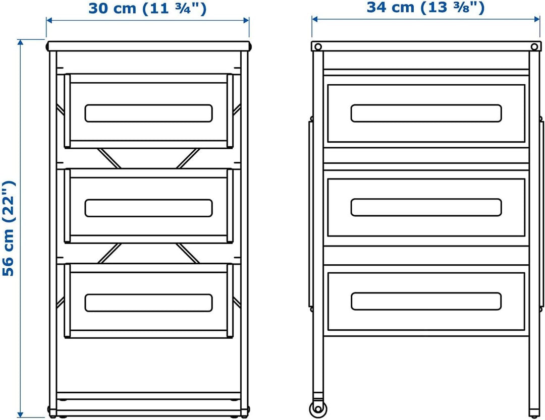 IKEA Schubladenschrank Lennart weiss