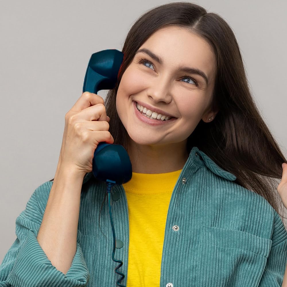 Retro Telefon Hörer Empfänger Kopfhörer für Handy, Tablet, Laptop, Headset mit komfortablem Anruf, U