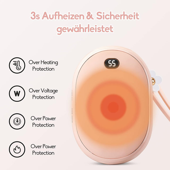 Wiederaufladbare Handwärmer, EOSVAP 5200mAh - 10000mAh Elektrische Tragbare Taschenwärmer Power Bank