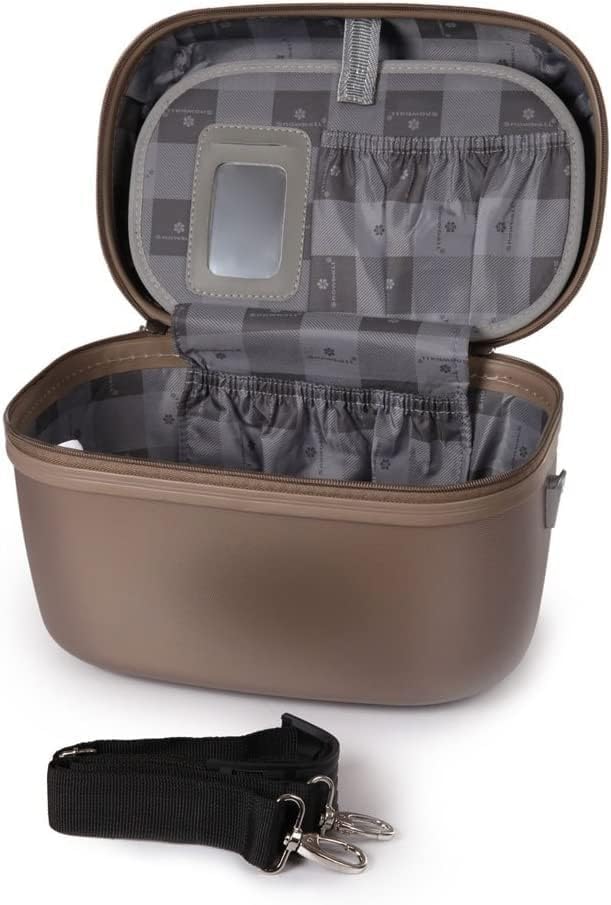 Snowall – Vanity Case SNOWBALL Dublin 34 x 24 cm ABS – Geschenkidee für Damen, Ecru – Stoff Einheits