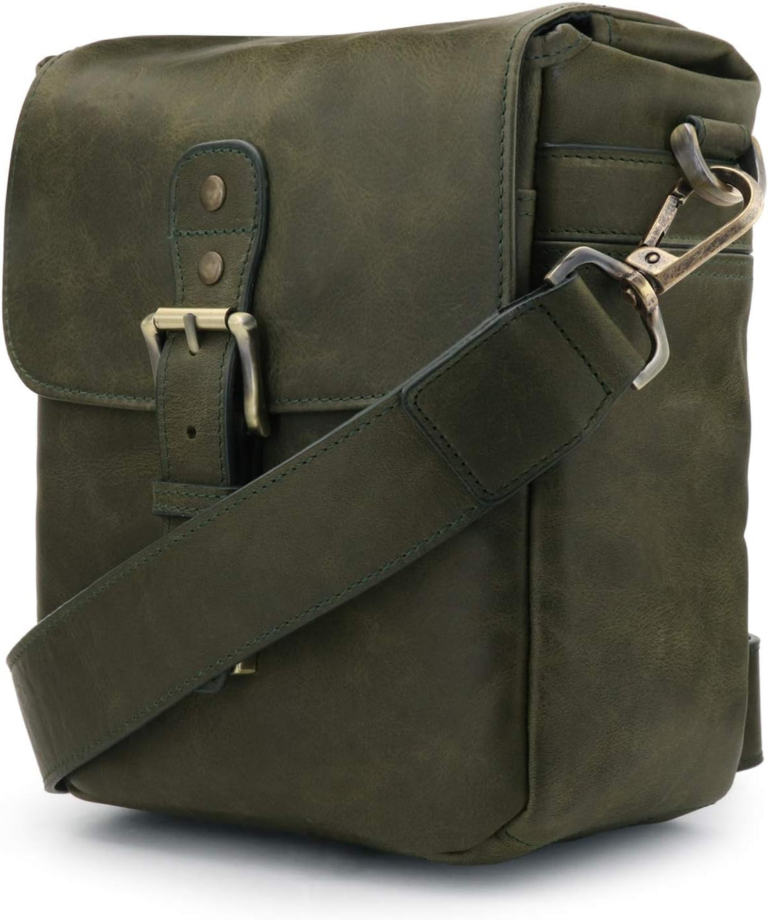 MegaGear MG1701 Torres Mini Kameratasche - Kuriertasche aus echtem Leder für Spiegellose, Sofortbild