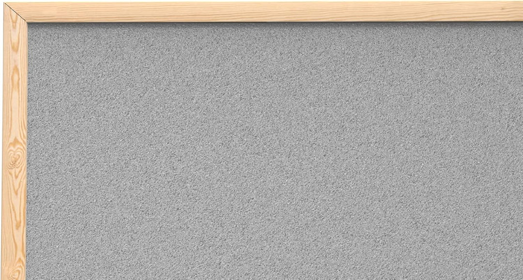 ALLboards helles Grau Pinnwand mit Holz Rahmen 90x60cm Korktafel Korkwand Pinnwand Kork Grau Oberflä