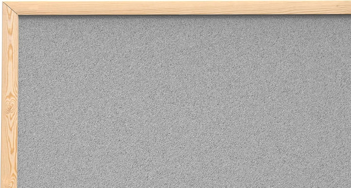 ALLboards helles Grau Pinnwand mit Holz Rahmen 90x60cm Korktafel Korkwand Pinnwand Kork Grau Oberflä