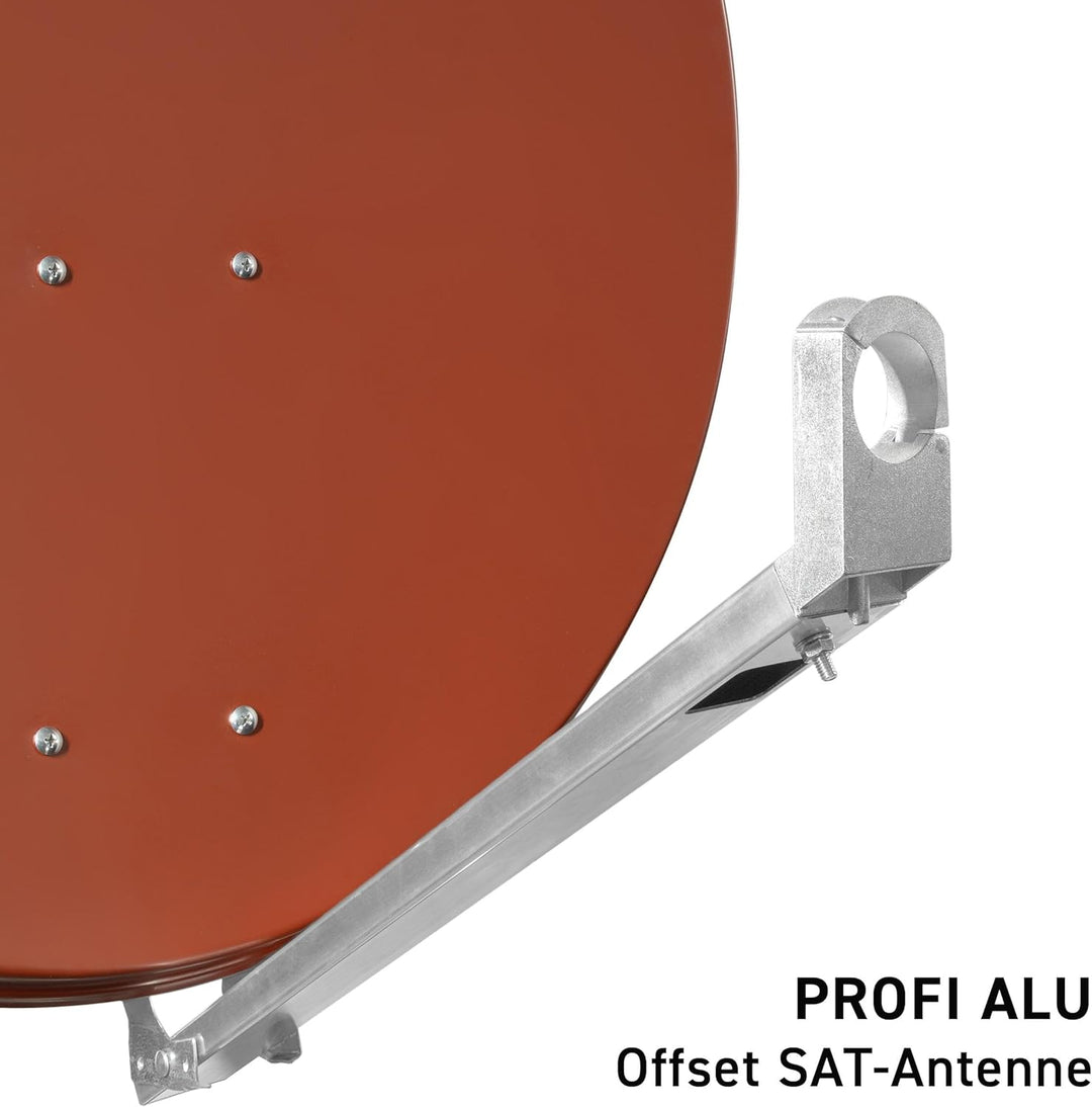 GALLUN 80cm Profi-Type ALU Parabolantenne rot Alu Profi Ziegelrot, Alu Profi Ziegelrot