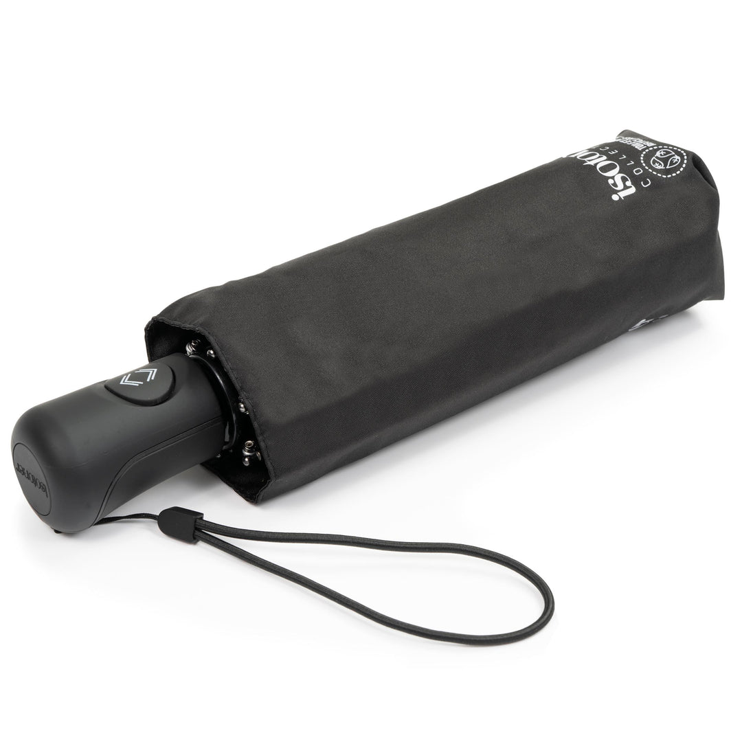 Isotoner Regenschirm für Damen, klein, automatisches Öffnen/Schliessen, Schwarz, one size, Schwarz