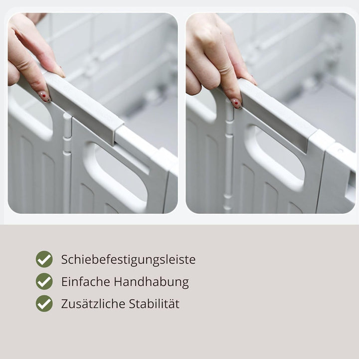 36L Schnell Faltbarer Einkaufstrolley mit Deckel, 2 Rollen, Hartschale, Verstellbarer Teleskopgriff,