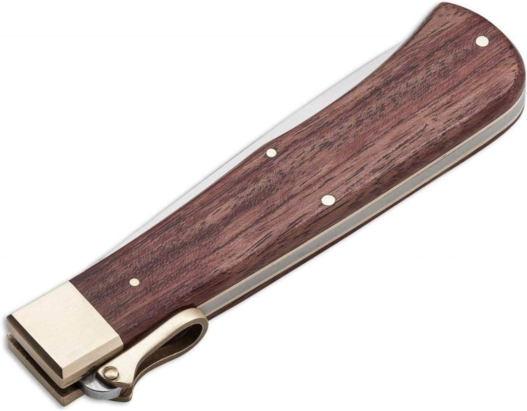 Otter Unisex – Erwachsene Klappbügel-Messer Taschenmesser, Braun, 22,5 cm