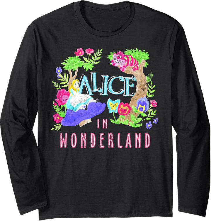 Disney Alice In Wonderland Faded Movie Scene Langarmshirt